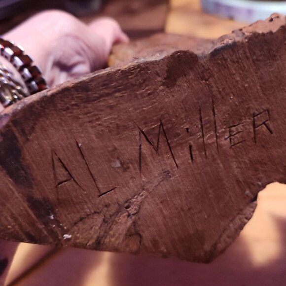 Unique 1970's Hand carved stick man. Ships Free - Picture 4 of 4
